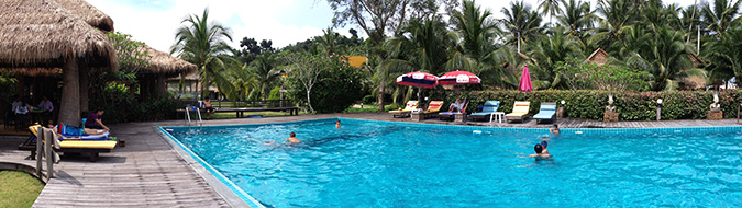 Swimming pool at the Nana Beach Hotel, Thailand