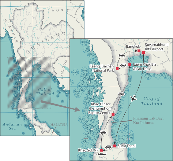 Thailand Tour map